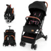 Lightweight Aluminium Frame Baby Stroller with Net-Black - Color: Black