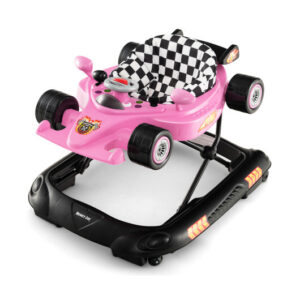 Convertible Baby Walker with 3 Adjustable Height Settings-Pink - Color: Pink