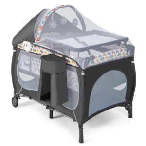 4 in 1 Portable Baby Nursery Center with Net and Music Box-Multicolor - Color: Multicolor