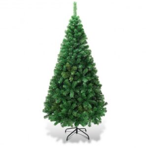 Artificial PVC Christmas Tree with Solid Metal Stand-6 ft - Color: Green - Size: 6 ft