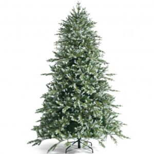 8 Feet Hinged Artificial Christmas Spruce Tree with Mixed PE and PVC Tips - Color: Green - Size: 8 ft