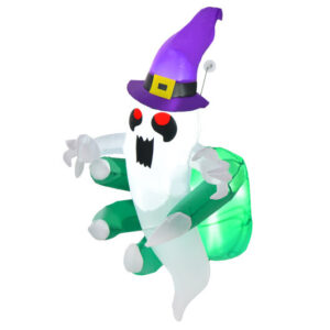 3.6 FT Halloween Inflatable Ghost Broke Out from Window - Color: Multicolor