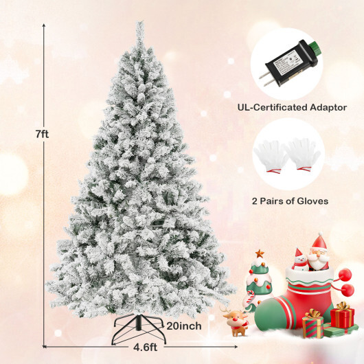 6/7/8 Feet Artificial Xmas Tree 3-Minute Quick Shape-7 ft - Size: 7 ft - Image 5