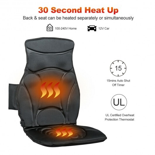 Foldable Full Body Massage Mat with 10 Vibration Motors - Color: Black - Image 4