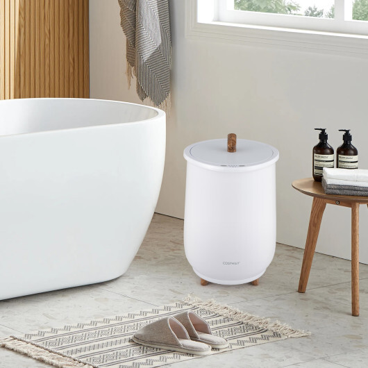 23L Large Luxury Bucket-Style Towel Warmer with Fragrant Disc Holder-White - Color: White - Image 2