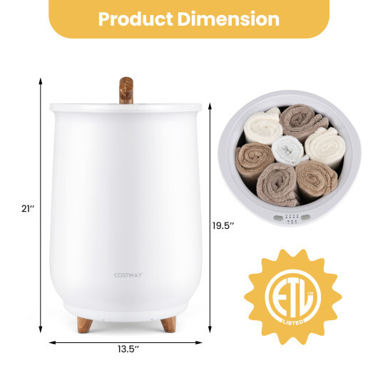 23L Large Luxury Bucket-Style Towel Warmer with Fragrant Disc Holder-White - Color: White - Image 5