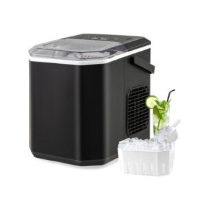 Ice Maker Countertop with Self-Cleaning for Home Kitchen Office Party-Black - Color: Black