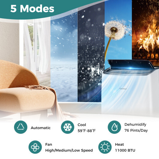 14000 BTU Portable Air Conditioner with Heat and Smart WiFi - Color: White - Size: 14000 BTU - Image 2