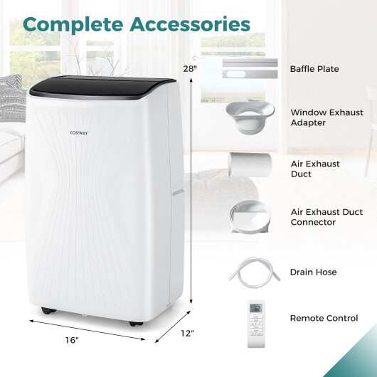 14000 BTU Portable Air Conditioner with Heat and Smart WiFi - Color: White - Size: 14000 BTU - Image 5