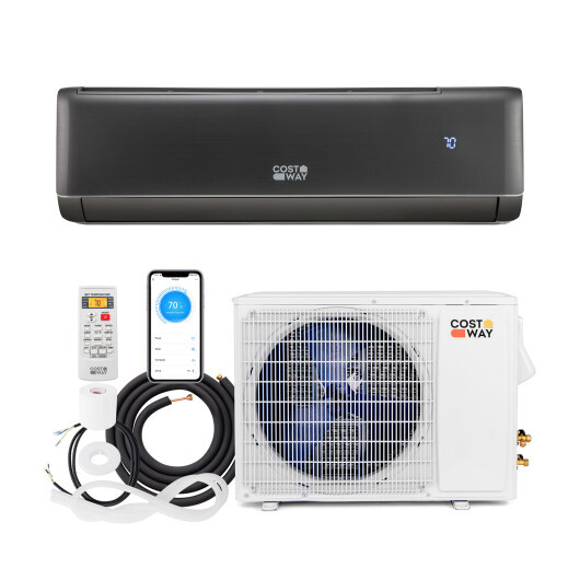 Energy Star Certified 12000 BTU 21 SEER2 208-230V Mini Split Air Conditioner and Heater Gray Wifi Enabled - Color: Gray