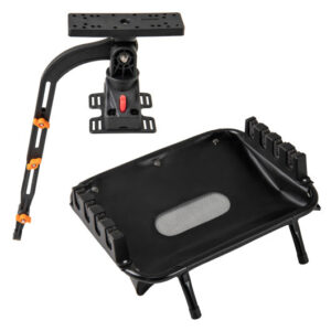 360?&deg; Rotatable Fishing Boat Accessory Set of 2 with Mount Bracket - Color: Black