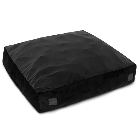 57 x 57 Inch Crash Pad Sensory Mat with Foam Blocks and Washable Velvet Cover-Black - Color: Black - Image 3