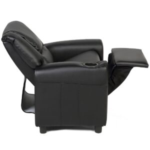 Kids Recliner Armchair Sofa-Black - Color: Black