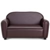 Kids Sofa Armrest Chair with Storage Function - Color: Brown