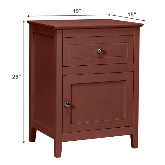 2-Tier Accent Table with Spacious Tabletop-Cherry - Color: Walnut - Image 4
