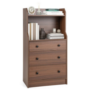 Modern Storage Dresser with Anti-toppling Device-Walnut - Color: Walnut