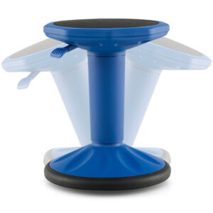 Adjustable-Height Wobble Chair Active Learning Stool for Office Stand Up Desk-Navy - Color: Navy