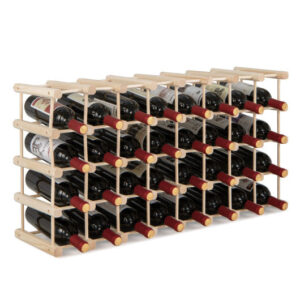 36-Bottle Wooden Wine Rack for Wine Cellar - Color: Natural