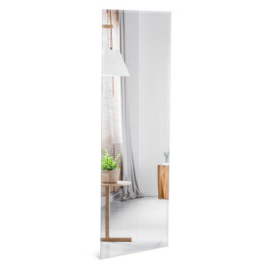 43 x 15 Inch Wall Mounted Frameless Full Length Mirror - Color: Transparent