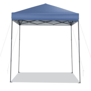 6.6 x 6.6 Feet Outdoor Pop-up Canopy Tent with UPF 50+ Sun Protection-Blue - Color: Blue