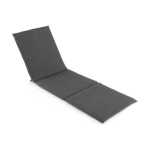 Outdoor Chaise Lounge Cushion Patio Furniture Folding Pad with Fixing Straps-Dark Gray - Color: Dark Gray