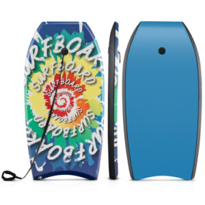 33/37/41 Inches Lightweight Body Board Boogie Board with EPS Core XPE Deck HDPE Bottom Multicolor4-S - Color: Multicolor - Size: S