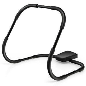 Portable AB Trainer Fitness Crunch Workout Exerciser with Headrest-Black - Color: Black