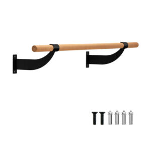 4 Feet Wall-Mounted Ballet Barre for Yoga-Black - Color: Black