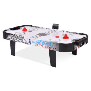 42 Inch Air Powered Hockey Table Top Scoring 2 Pushers - Color: White