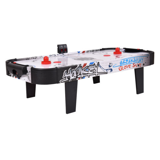 42 Inch Air Powered Hockey Table Top Scoring 2 Pushers - Color: White - Image 2