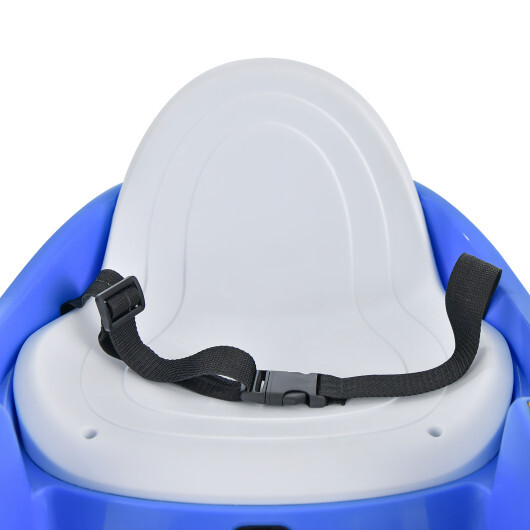 12V Electric Kids Ride On Bumper Car with Flashing Lights for Toddlers-Blue - Color: Blue - Image 5