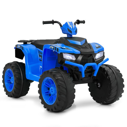 24V Kids Ride-On Electric ATV with Wireless Connection for Toddlers 3-8 Years Old-Blue - Color: Blue - Image 4
