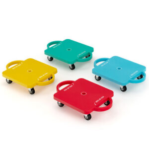 4 Pieces Kids Sitting Scooter Set with Non-marring Universal Casters-Multicolor - Color: Multicolor
