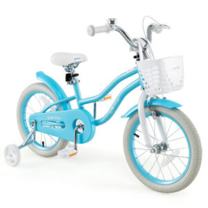 14/16/18 Inch Kids Bike with Dual Brakes and Adjustable Seat-16 inches - Color: Blue - Size: 16 inches