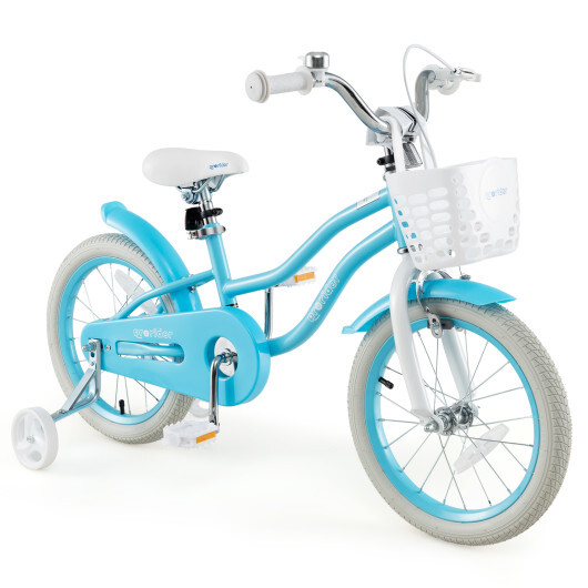 14/16/18 Inch Kids Bike with Dual Brakes and Adjustable Seat-16 inches - Color: Blue - Size: 16 inches