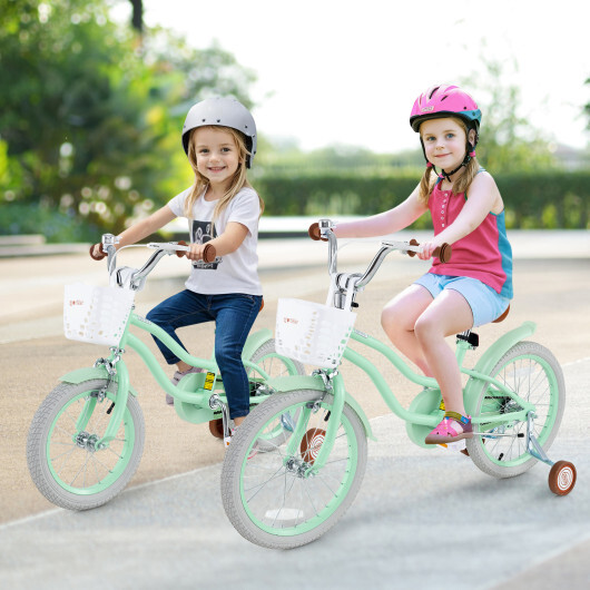 18 Inch Kids Bike with Adjustable Seat and Bell for Kids 3-8 Years Olds-18 inches - Color: Green - Size: 18 inches - Image 3