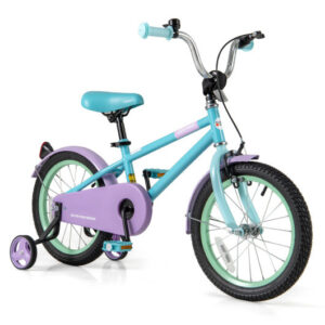Kid's Bike with Adjustable Handlebar and Saddle Purple-16 Inches - Color: Purple - Size: 16 inches