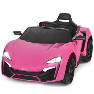 12V 2.4G RC Electric Vehicle with Lights-Pink - Color: Pink