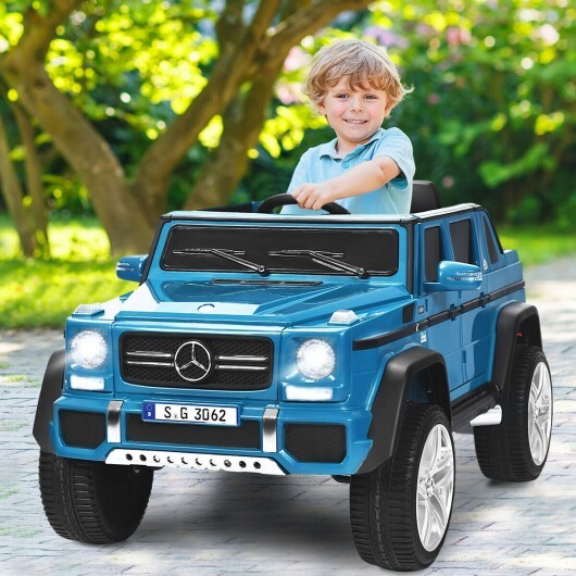 12V Licensed Mercedes-Benz Kids Ride On Car-Navy - Color: Navy - Image 2
