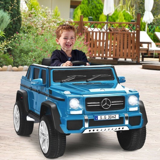 12V Licensed Mercedes-Benz Kids Ride On Car-Navy - Color: Navy - Image 3