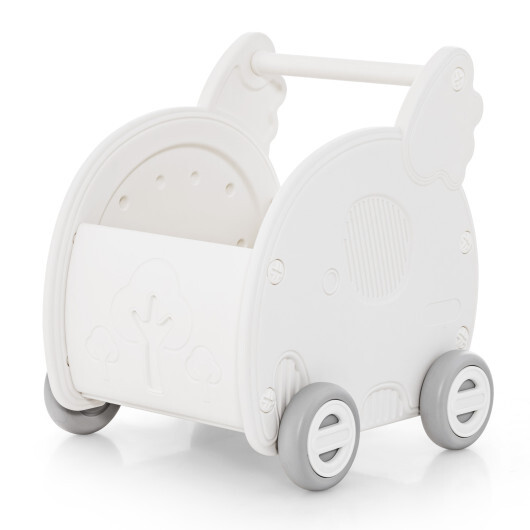 Baby Walker Push Toy with Handle for Boys Girls of 3+ Years Old-White - Color: White - Image 4